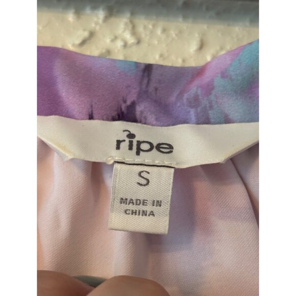 Ripe Maternity Gemma Watercolor Floral Dress Off-Shoulder Ruffle Hem S - Picture 6 of 11